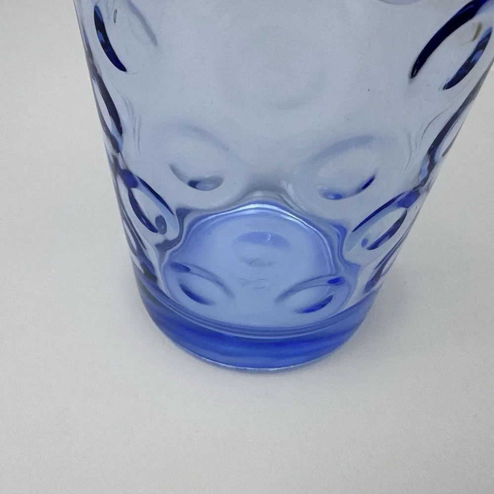 Set of 8 Blue Pasabahce Cirque Bubble Circle Ring Glasses High‎ Ball Barware